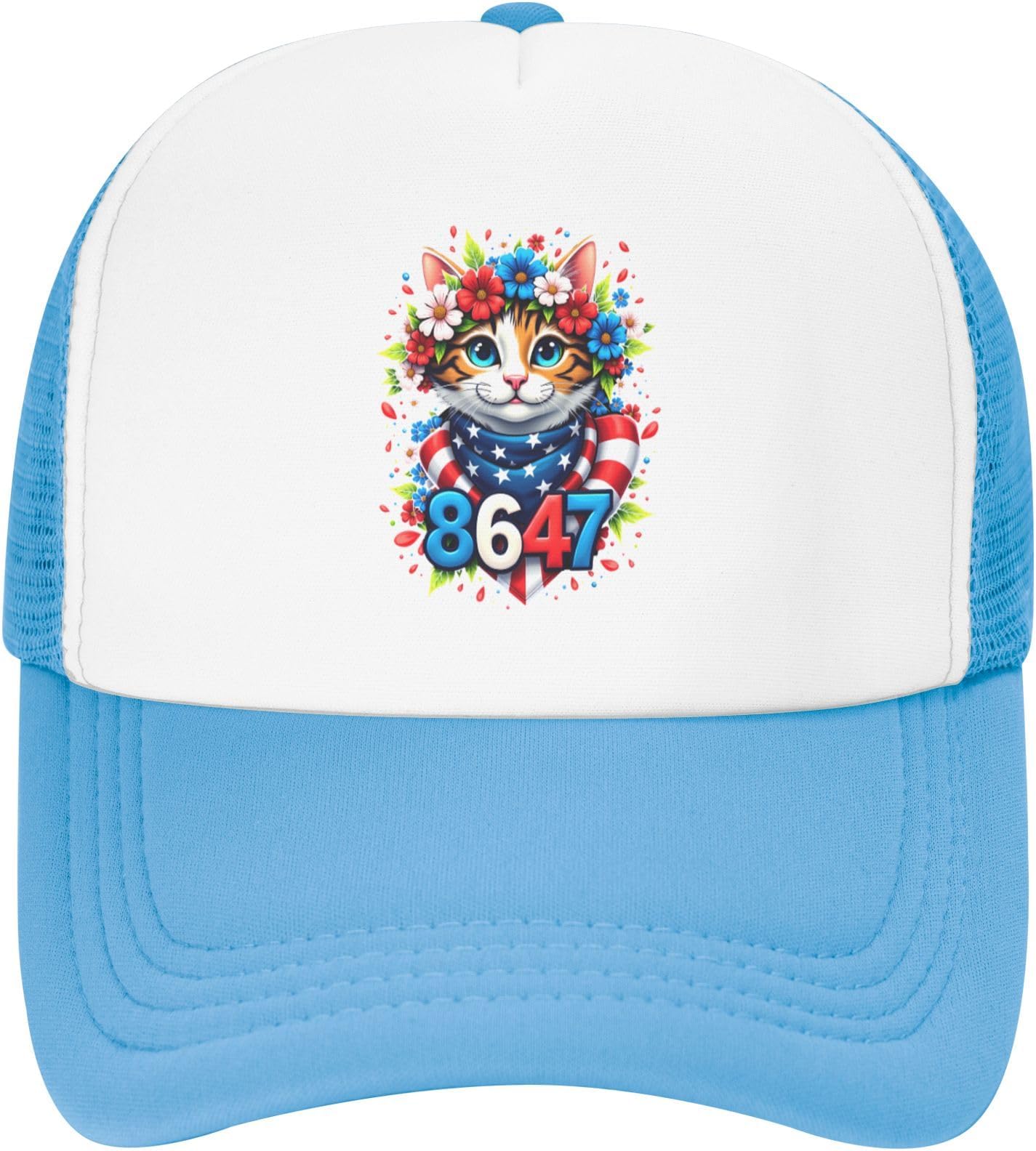 8647 Anti 47 Trucker Hat Anti Fascist Baseball Cap Mesh Back Adjustable Hats for Kids