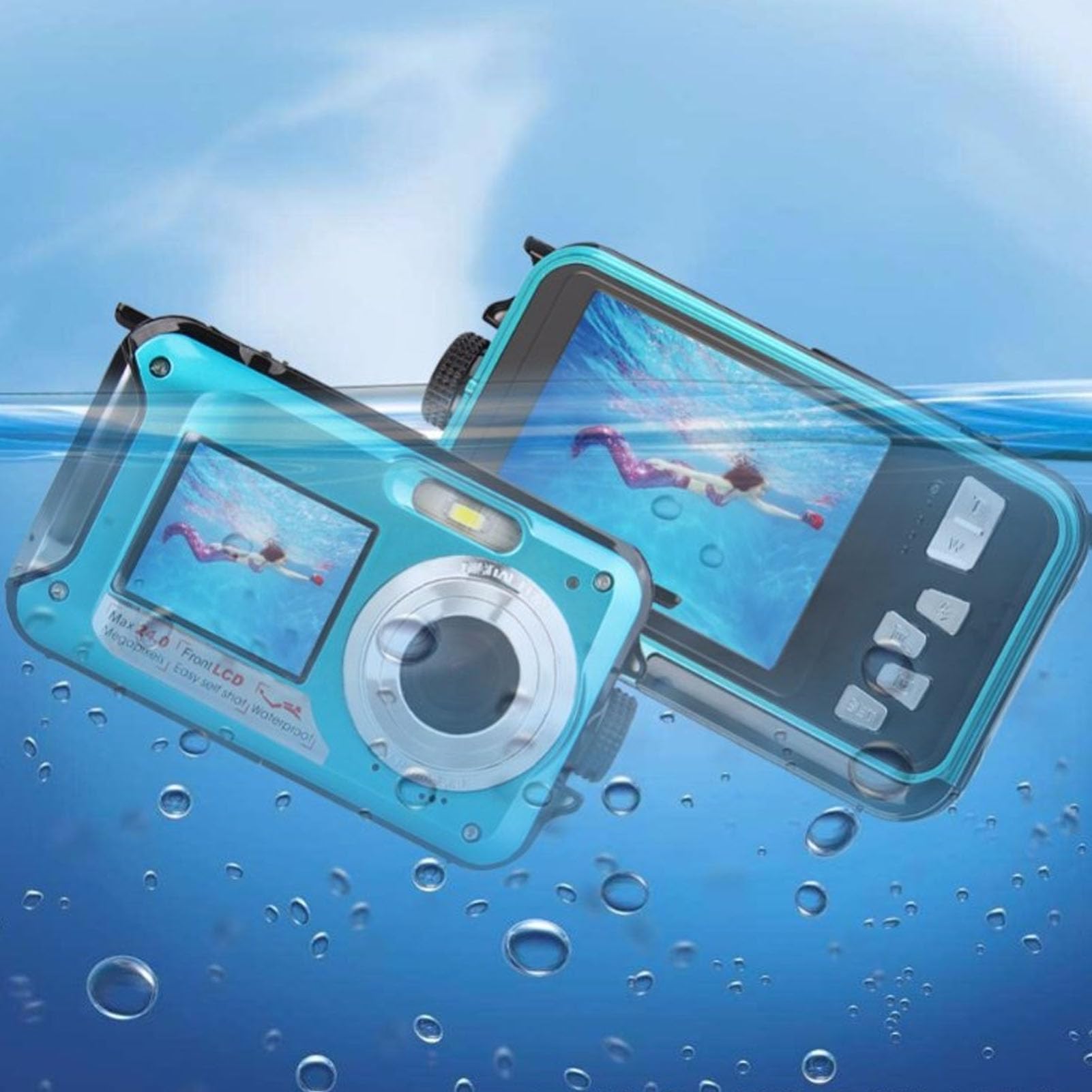 水中カメラ Amazon | 水中カメラ、4K 56MPオートフォーカス防水カメラ、16X