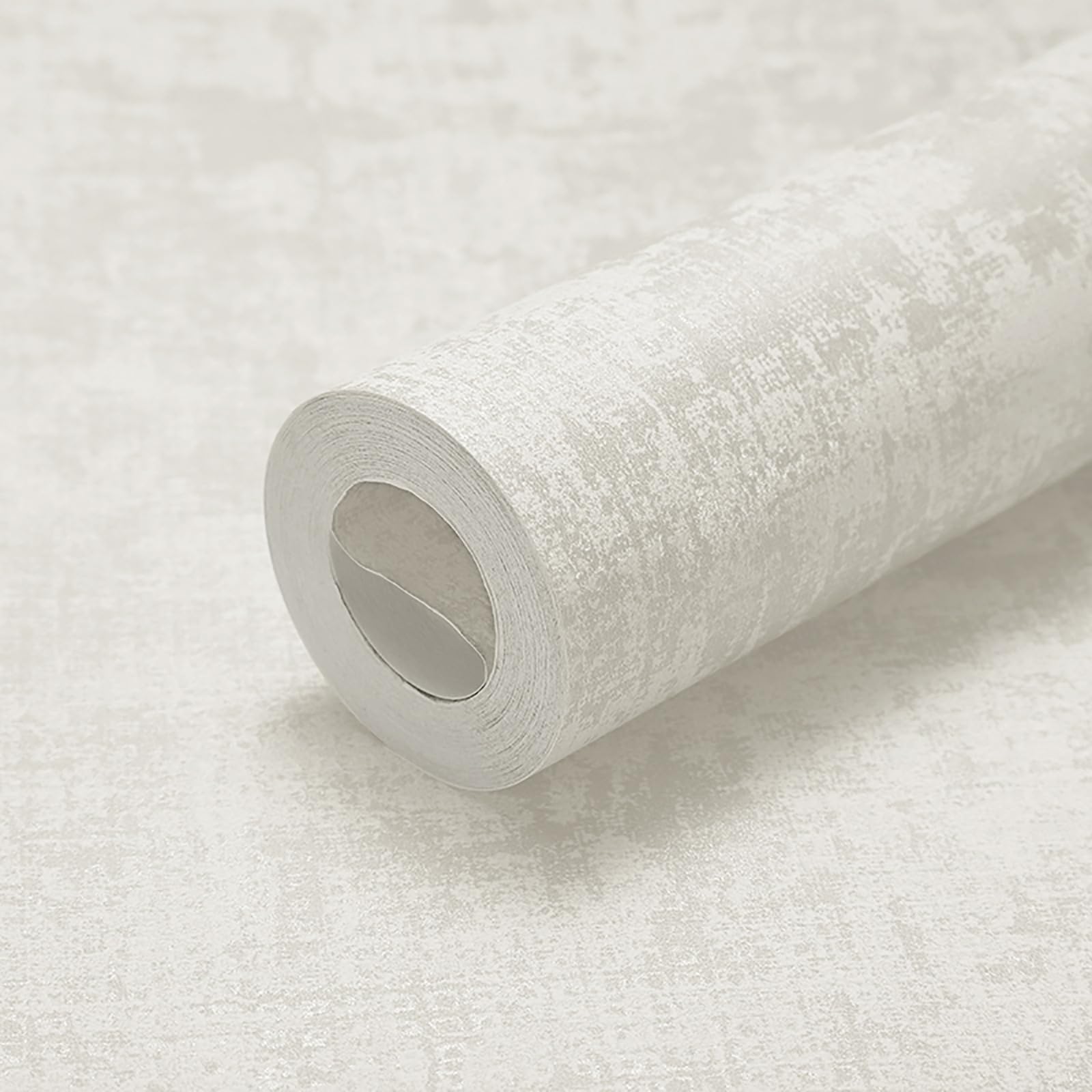 White Thick Concrete Wallpaper Industrial Textured Concrete Effect Wallpaper Cement Shabby Chic Contact Wallpapers Roll Faux Matte Textured Feature Wallpapers Decorative for Bedroom Living Room Gym โ image 1