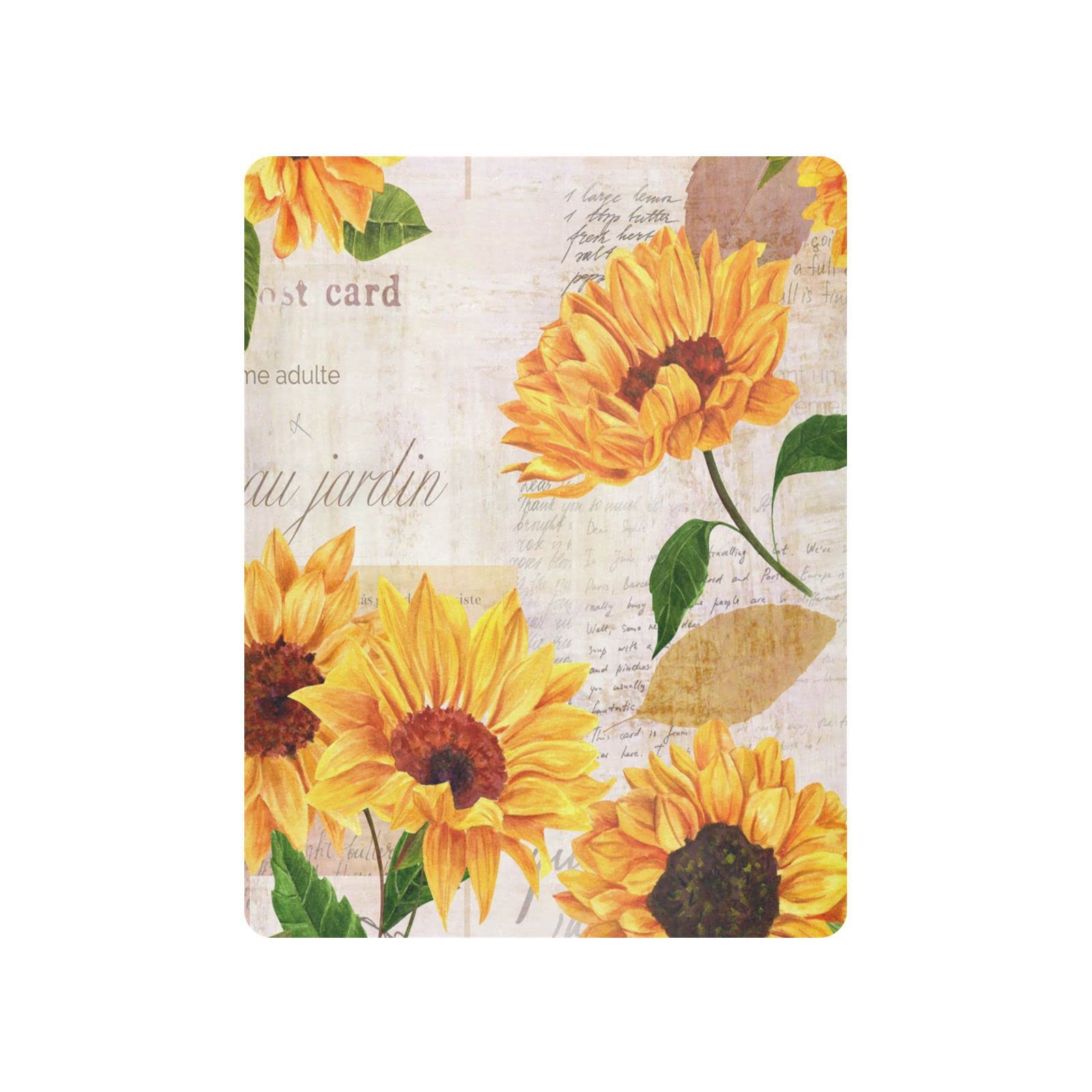 Spannbettlaken für Kinderbett, Vintage-Stil, Sonnenblume, weich, atmungsaktiv, pflegeleicht