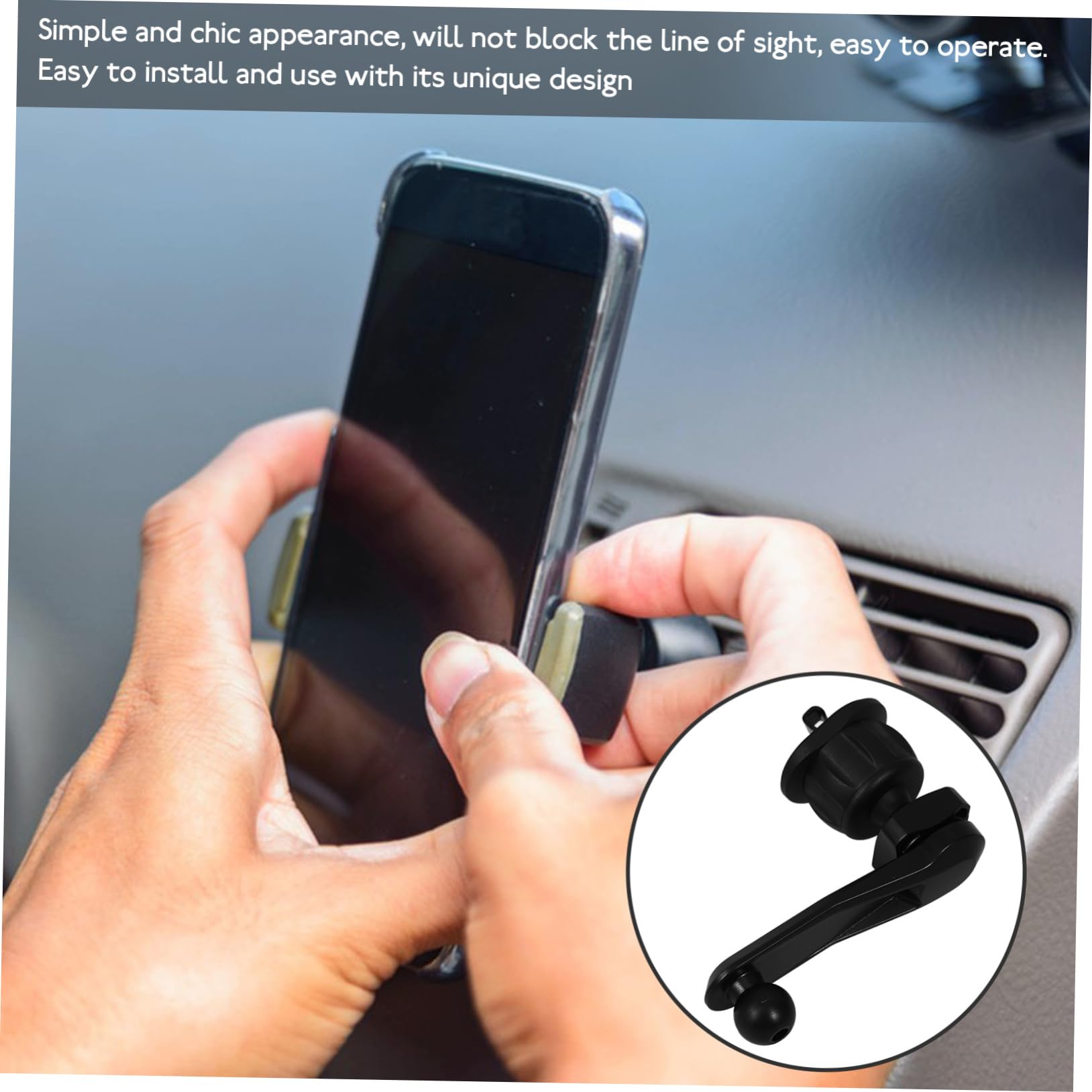 Gatuida 4pezzi Supporto Per Telefono Da Auto Con Braccio Estensibile Rotante Design Semplice e Pratico Per Ventilazione Nero Compatibile Con Tutti Modelli Di Smartphone
