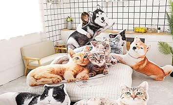 3D Shiba Inu Dog Shape Throw Pillow Animal Pillow Cushion
