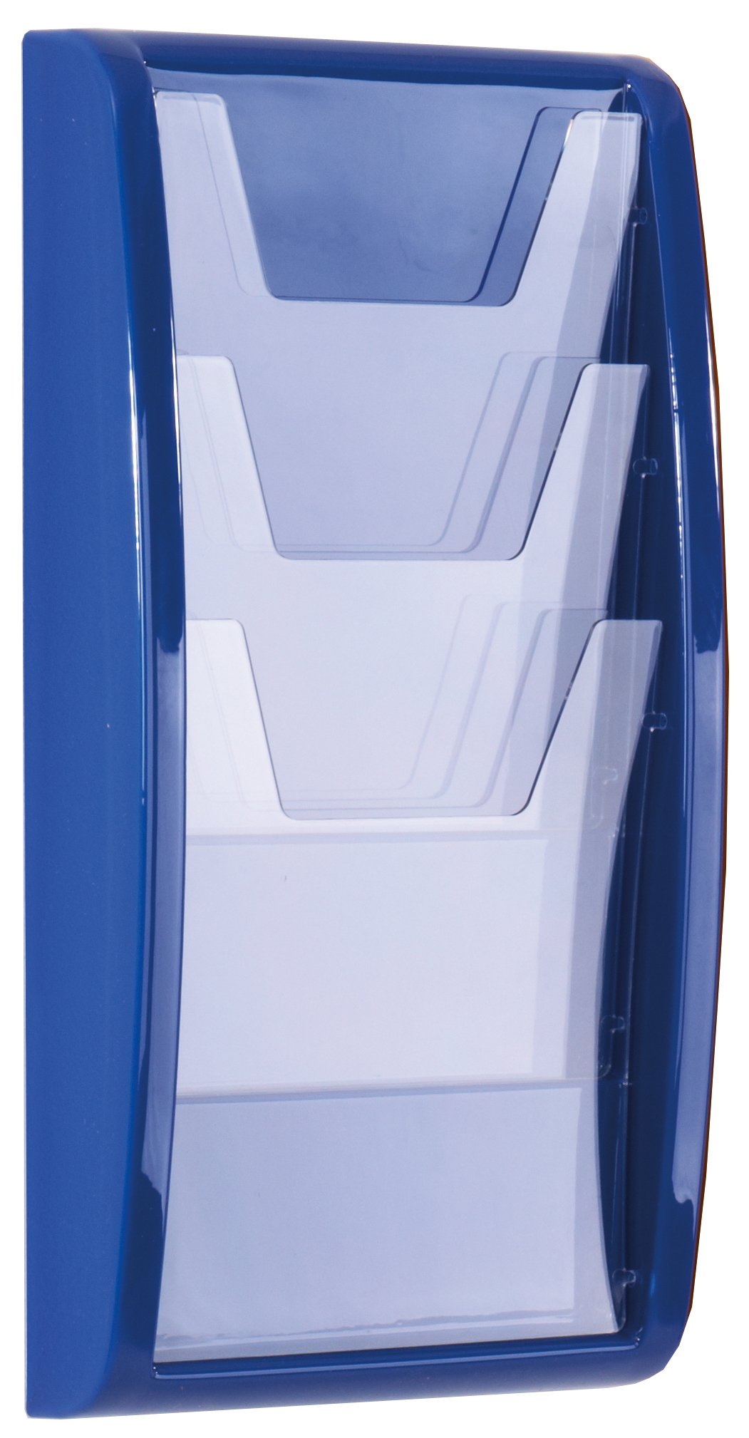 Metroplan Panorama Wall Mounted Leaflet Dispenser - 3 x A4-521mm 267mm - Blue