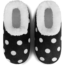 Snoozies Faux Fur Polka Dots Slippers for Women