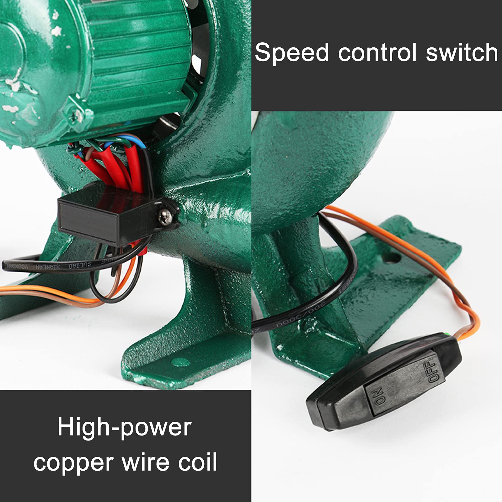 Elektryczna dmuchawa do kucia kowalskiego z przełącznikiem, elektryczny wentylator kominkowy 220 V do grilla, wentylator kominkowy