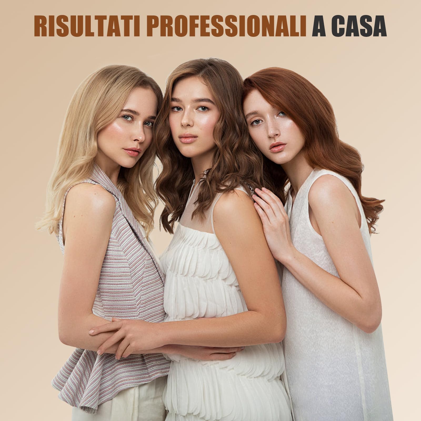 Spazzola Ad Aria Calda 6 in 1, 1-Step Styler, Asciugacapelli rotante con tecnologia ceramica, Tecnologia a Ioni, 1000 W, multiuso per asciugare, arricciare e lisciare (Bianco)