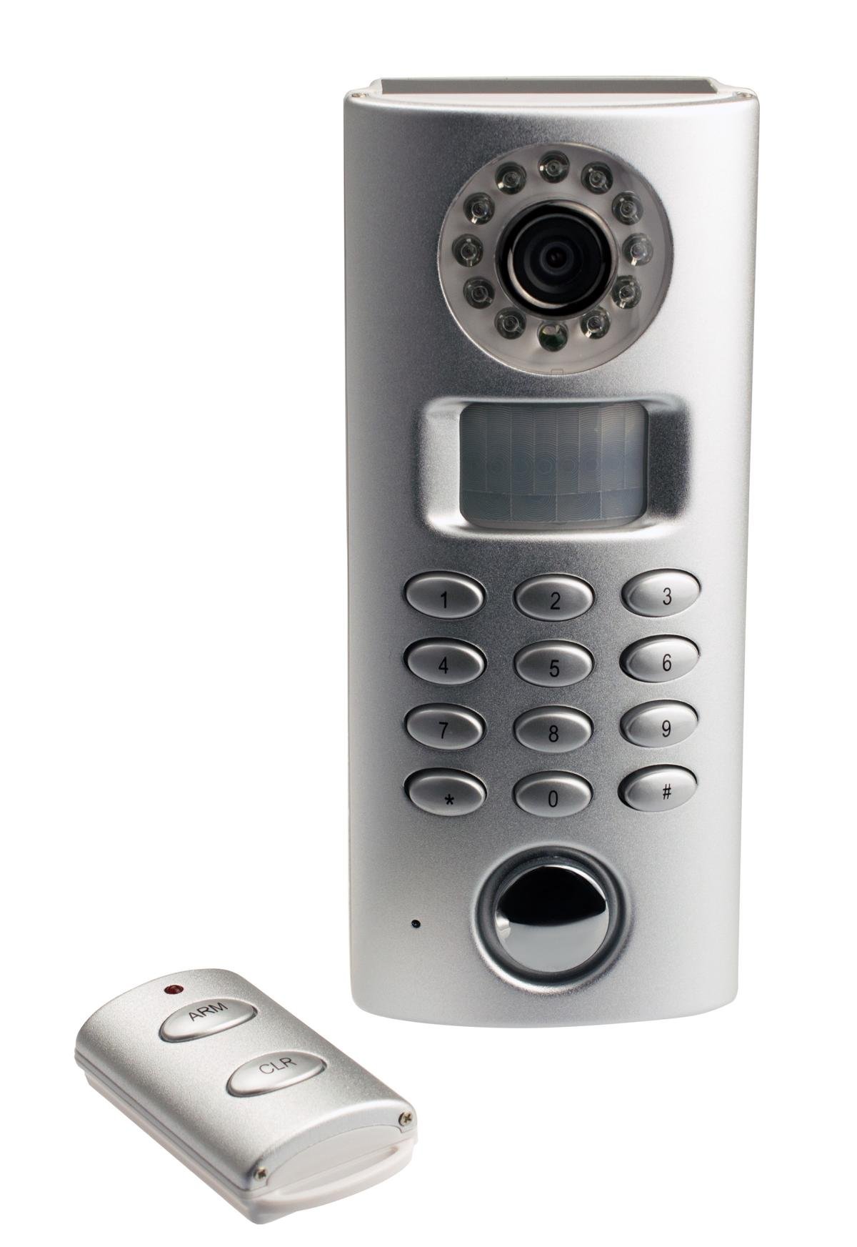 KOBERT GOODS SP61CR Drahtloser Haus-Alarm für Innen-Räume mit Bewegungs-Melder Nachtsicht-Kamera Video-Aufzeichnung zum Einsatz von Einbruch-Schutz mit 130db inklusive Fernbedienung und Pin-Code