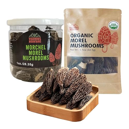 VIGOROUS MOUNTAINS Hongos secos Morel 1OZ y hongos Morel orgánicos 1.5OZ para cocinar