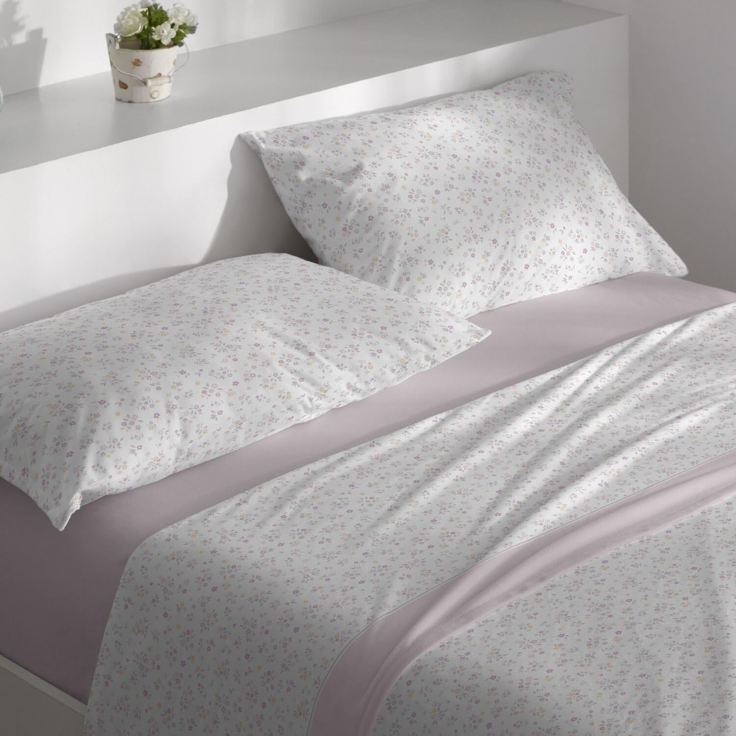 Burrito Blanco | Sabánas de Velvelina® | Cama de 135cm. (+Medidas Disponibles) | Diseño 009 | Color Nude (135x190/200cm.)