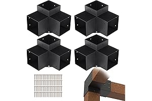 TOJA GRID Pergola 6x6 Brackets Kit 12x20 FT Easy Installation Wooden Beams...