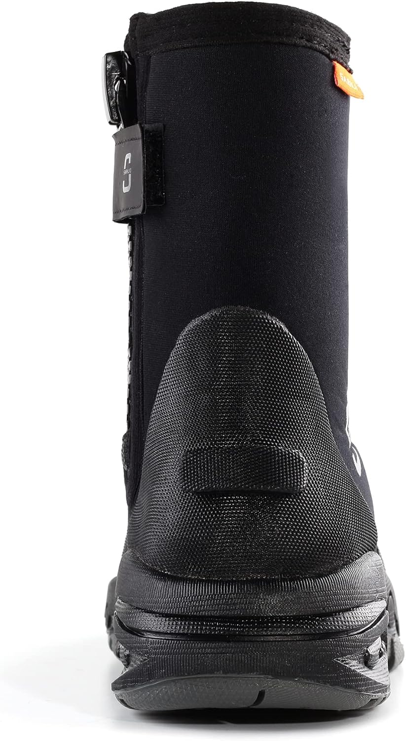Neoprene Dive Boots 5mm Tall Zippered with Anti-Slip Rubber Sole Wetsuit Boots for Water Sports Scuba Diving Snorkeling - Image 8