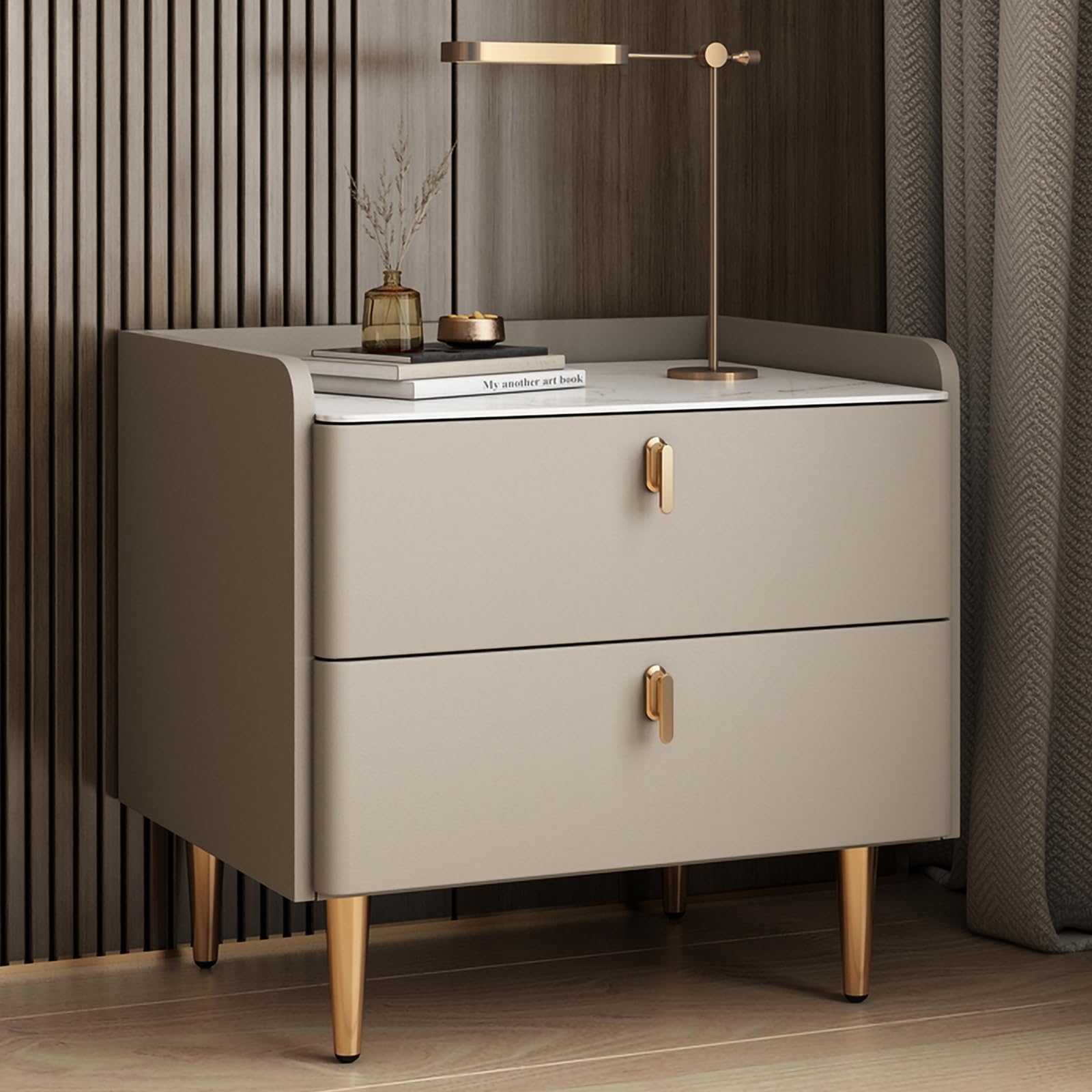 Table de chevet de meubles de chambre à coucher moderne en bois massif 40cm