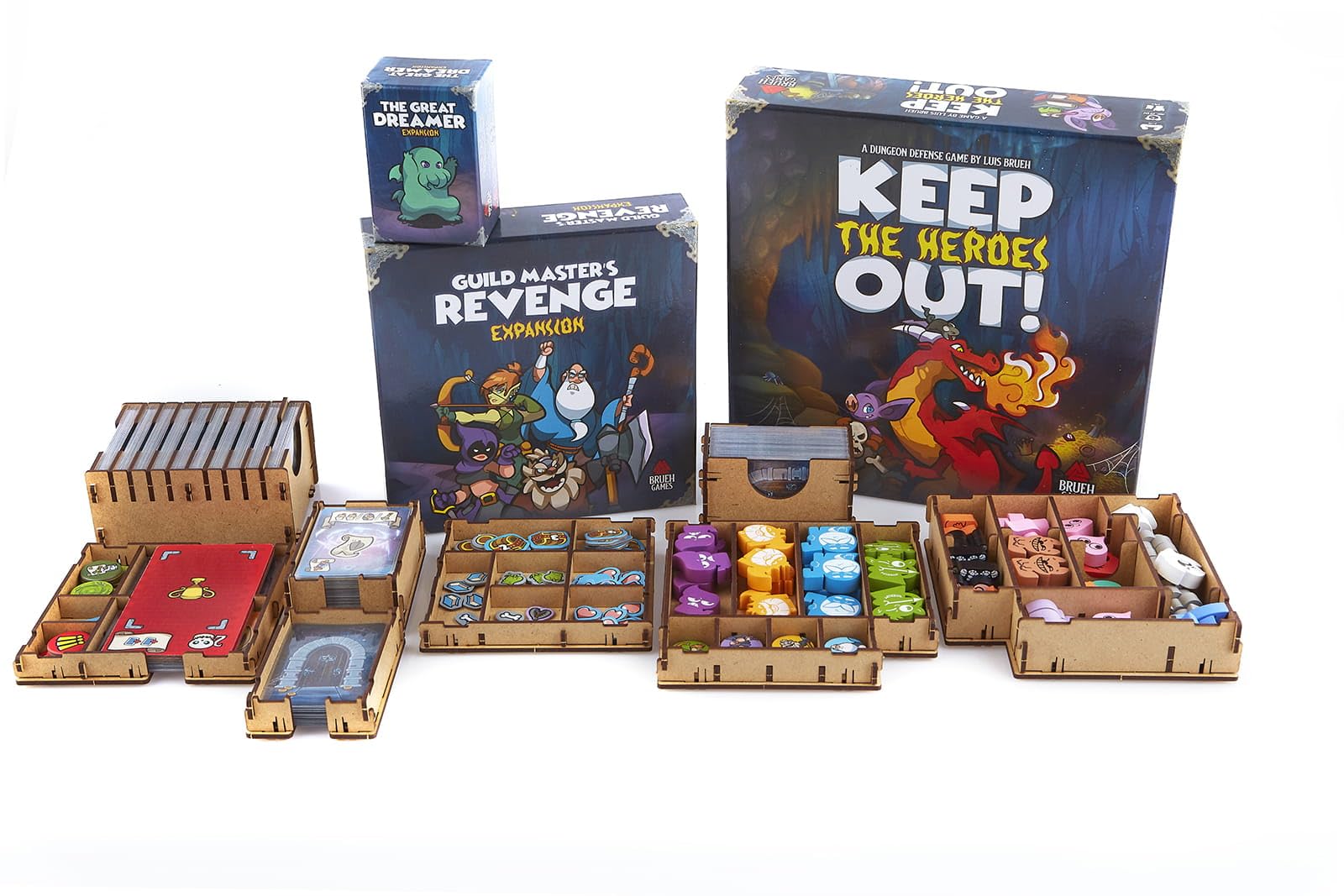 docsmagic.de Organizer Insert for Keep the Heroes Out Box, Light and Dark Grey, Keep Heroes Out