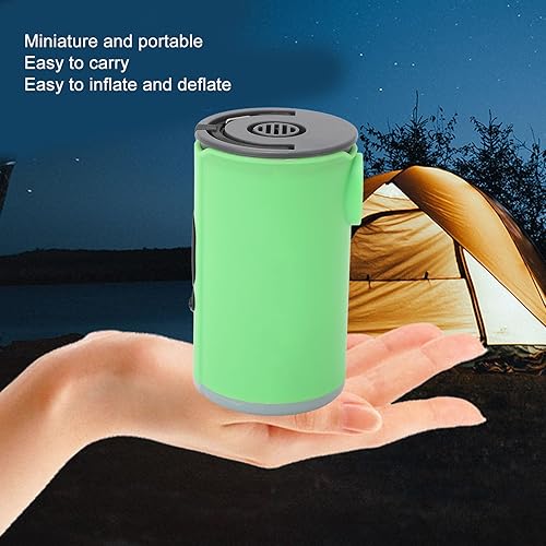 Miniatura 2 de Tiny Air Pump, Portable Mini Illuminated USB Rechargeable Air Pump with 5 Air Nozzles for Inflatable Bed Sofa (Green)
