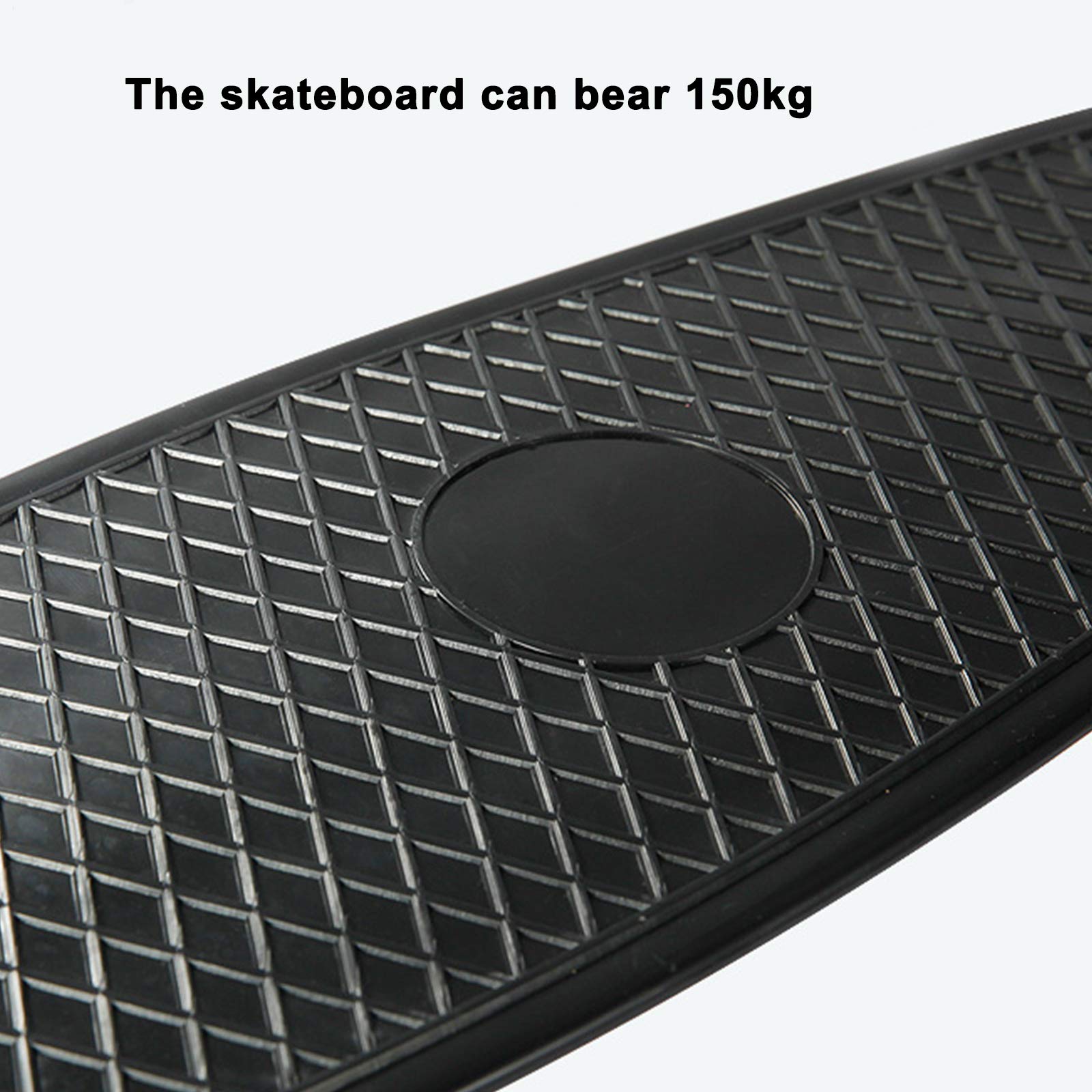 Skateboard 56cm/ 22 Zoll Mini Cruiser Skateboard mit LED Light Up Rädern, Kunststoff Skateboard Board für Anfänger Teenager Erwachsene Kinder (mit All-In-One Skate T-Tool)
