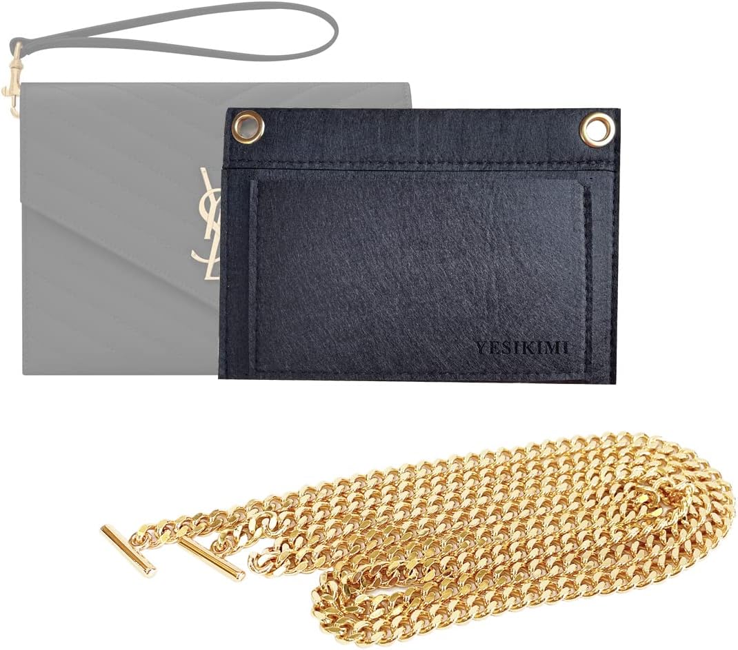 YESIKIMI MONOGRAM Clutch Conversion Kit Premium Felt Inset With 120cm Chain For her