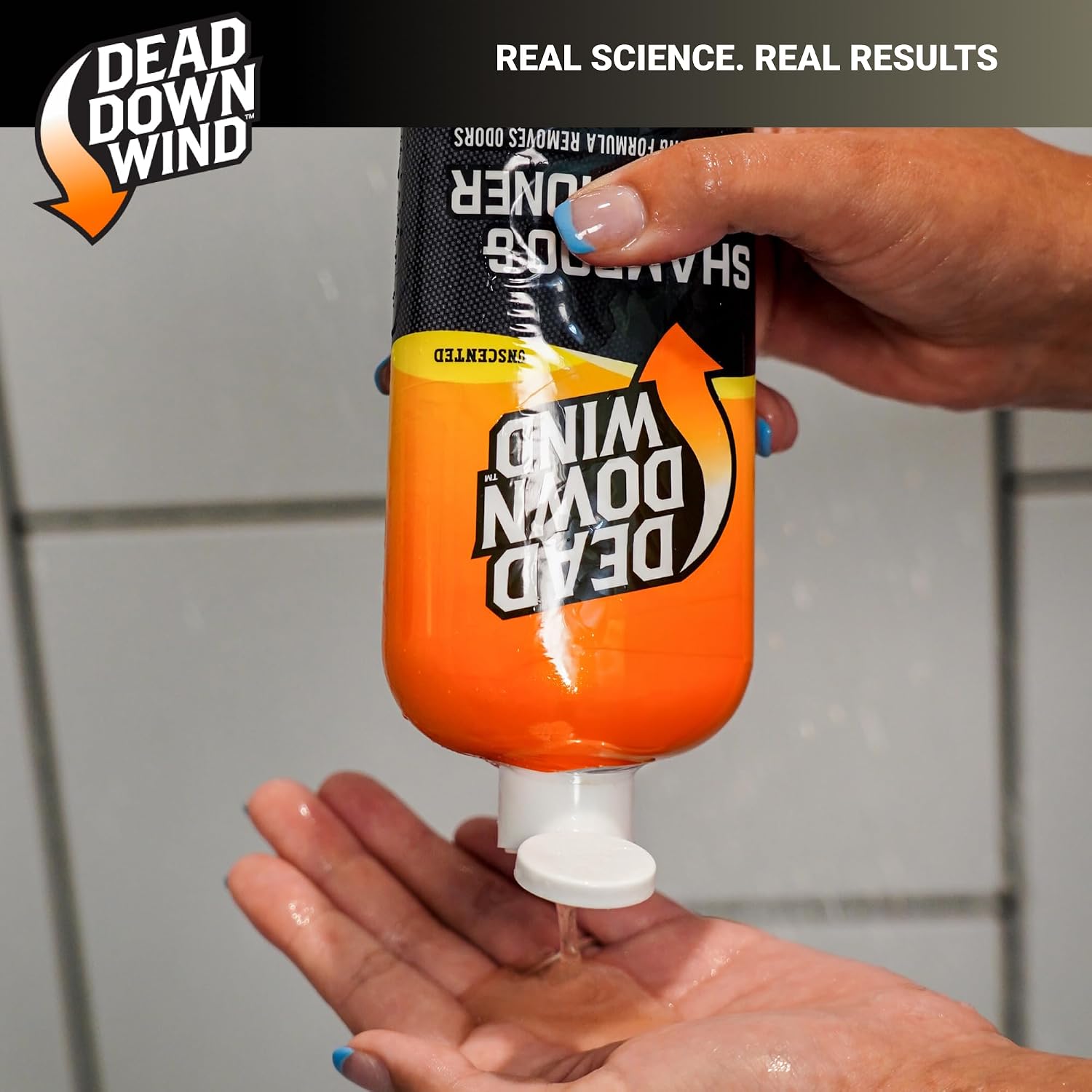 Dead Down Wind Shampoo & Conditioner | 12 oz Bottle | Odor Eliminator, Hunting Accessories | Gentle Shampoo & Conditioner for Hunting | Safe for Sensitive Skin, Orange, Model:121218