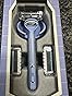 joy lavender razor for women, shave kit with 1 handle + 3 razor blade refills, includes shower holder