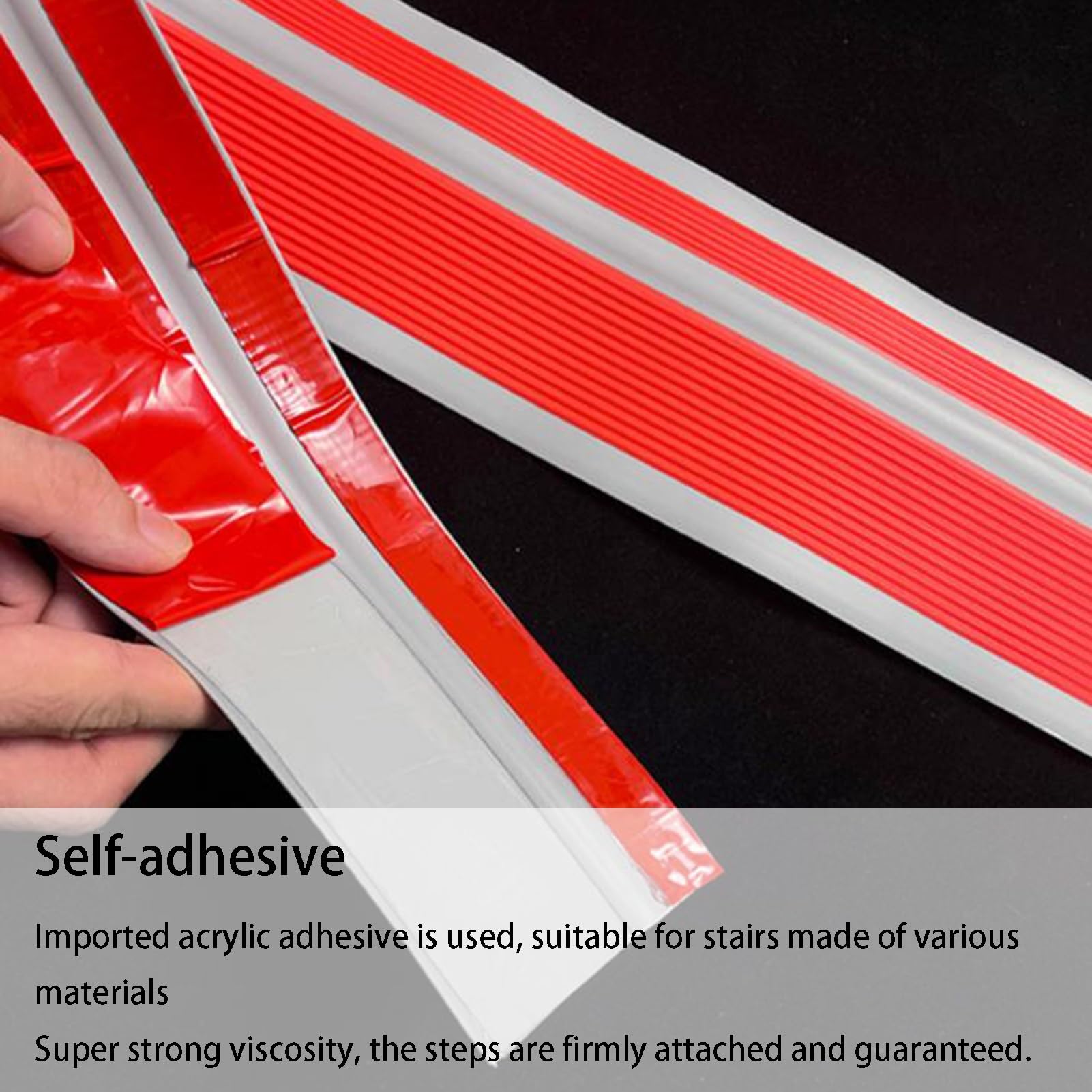 Protector de goma autoadhesivo antideslizante para escaleras interiores y exteriores, tiras antideslizantes para peldaños y esquinas, color gris, 1 m