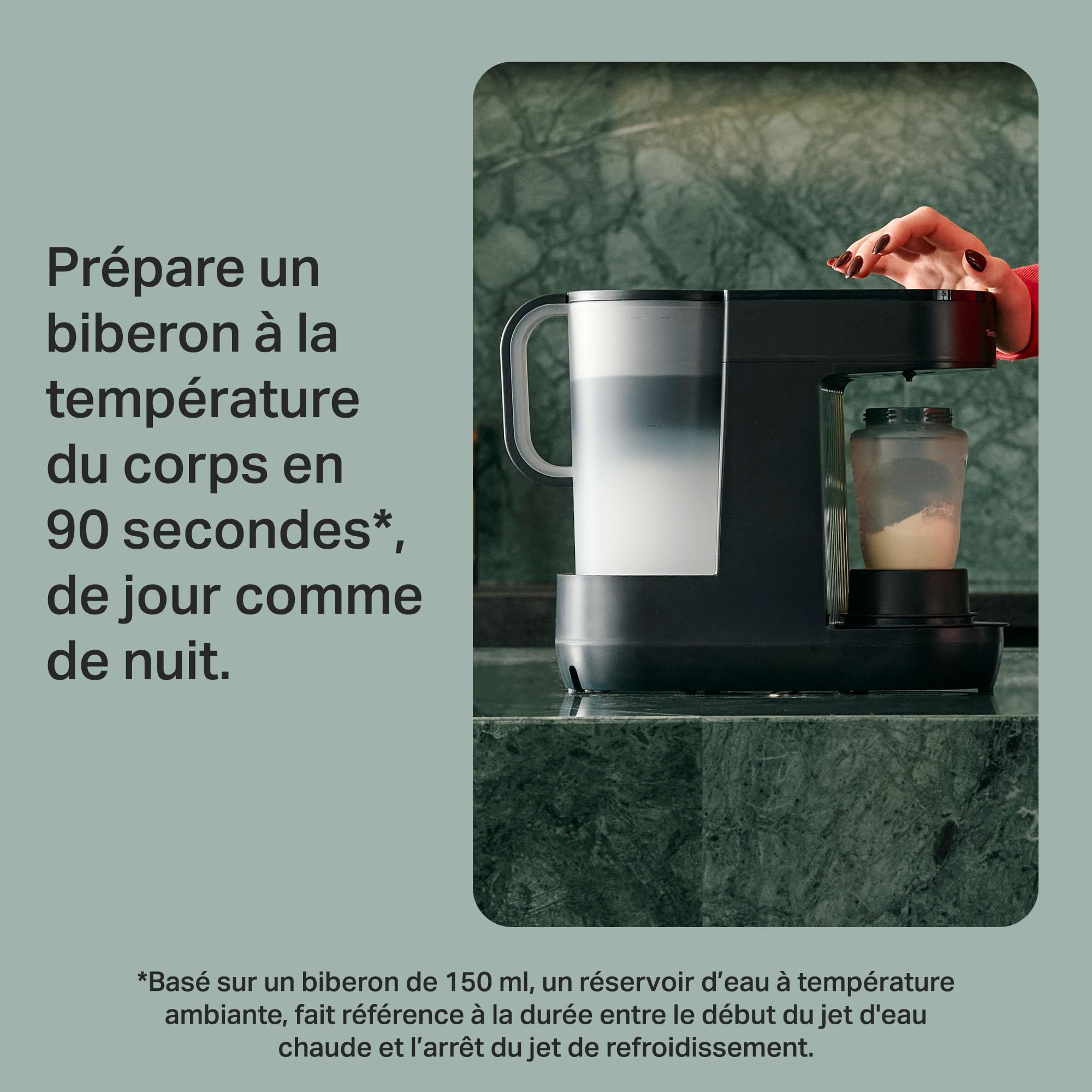 Tommee Tippee Perfect Prep, Préparateur de Biberons, Prépare un Biberon de Lait Infantile en 90 Secondes*, de Jour Comme de Nuit, avec Filtre à eau Antibactérien et Application Connectée