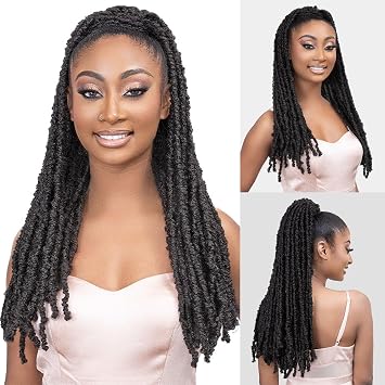 Janet Collection Ponytail Remy Illusion Braid Pony Utica 24 (Off Black 1B)