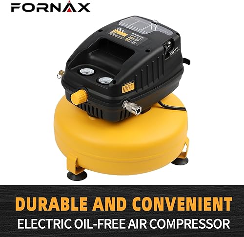 Miniatura 4 de FORNAX Compresor de aire portátil de 3 galones, compresor de aire para perros calientes de 110 PSI, sin aceite
