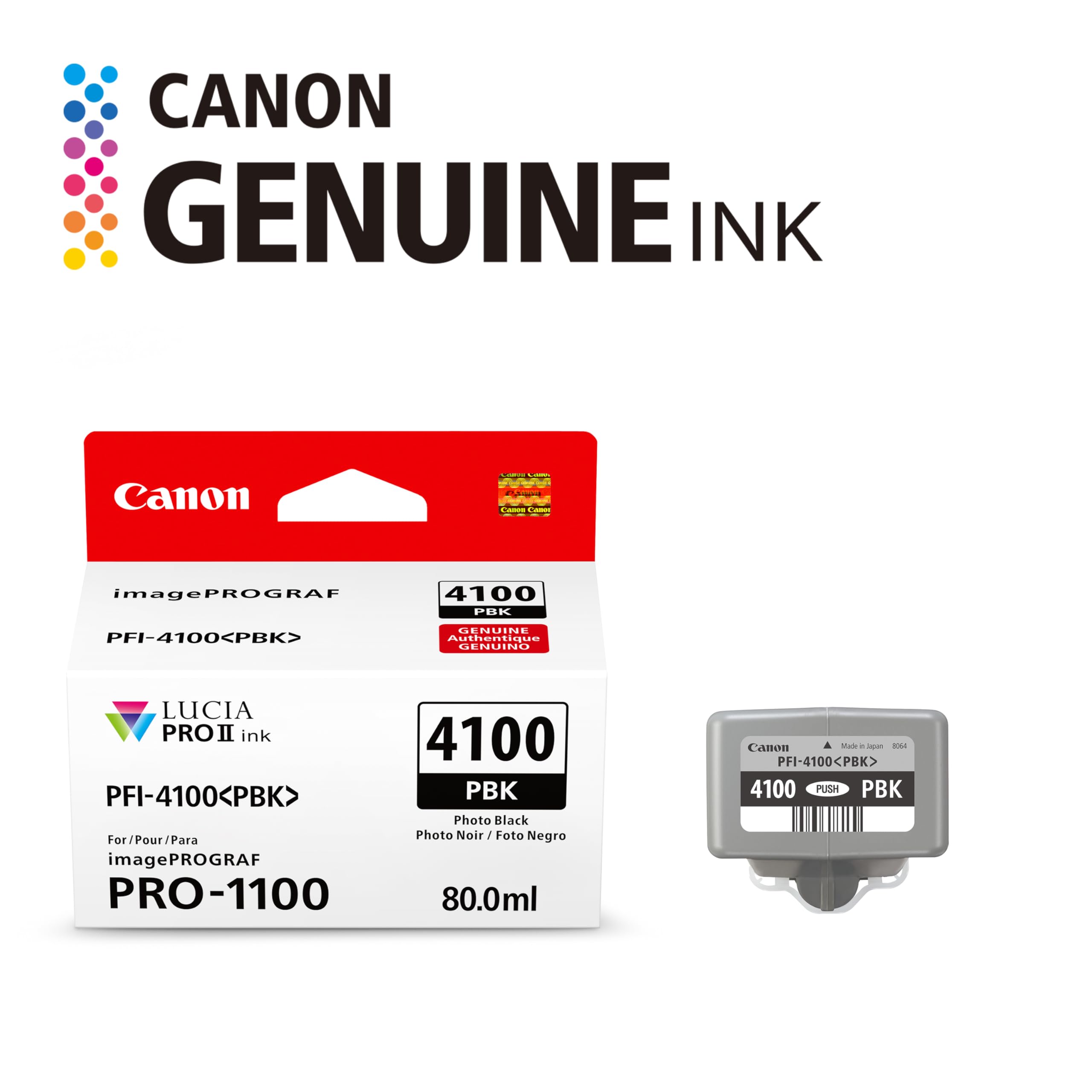 Amazon.co.jp: Canon PFI-4100 純正フォトブラックインクタンク