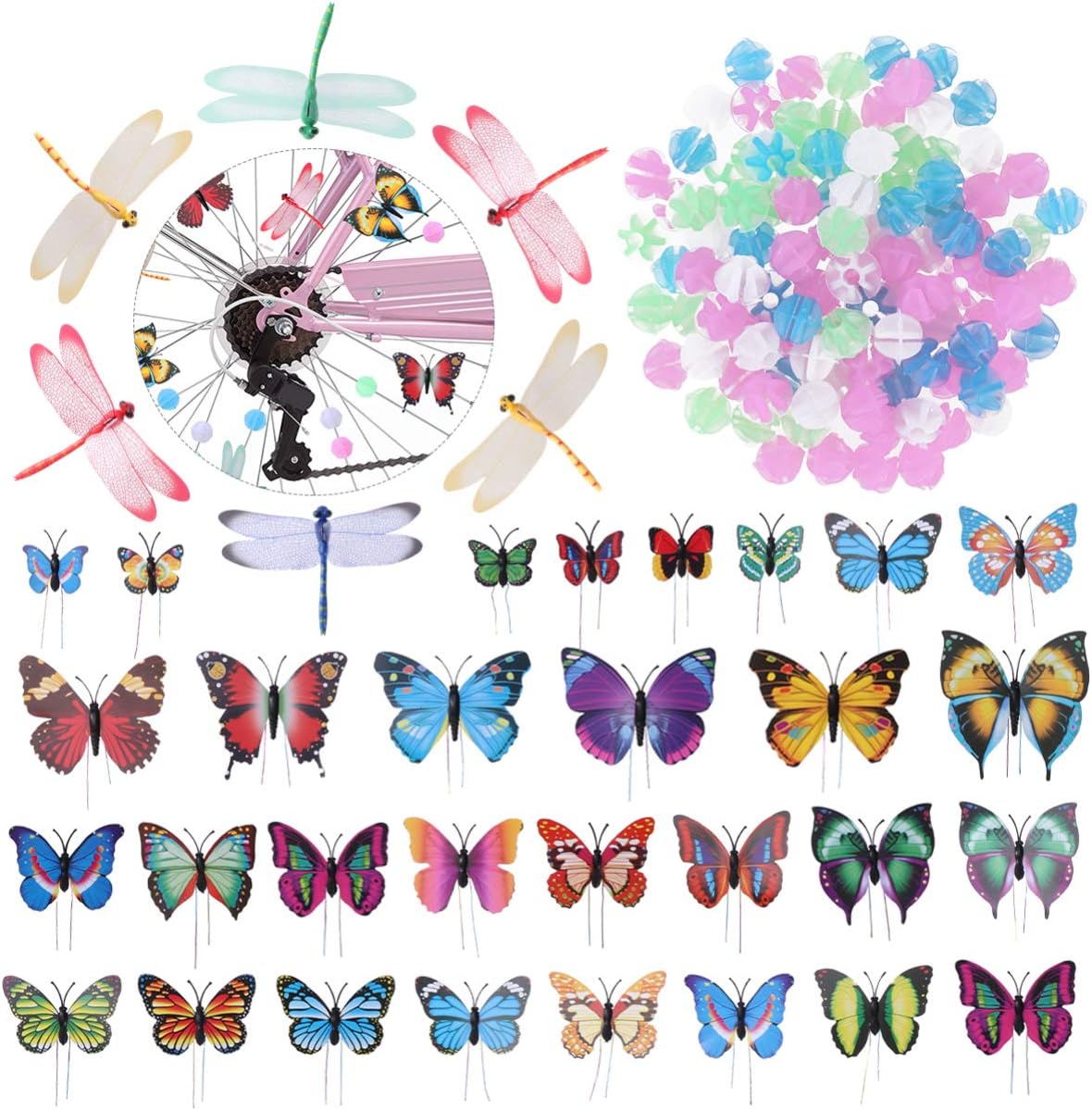 50 Pcs Colorful Bike Spoke Beads – Fun Plastic Wheel Decorations For Kids Bicycles, Boys & Girls Cycling Accessories