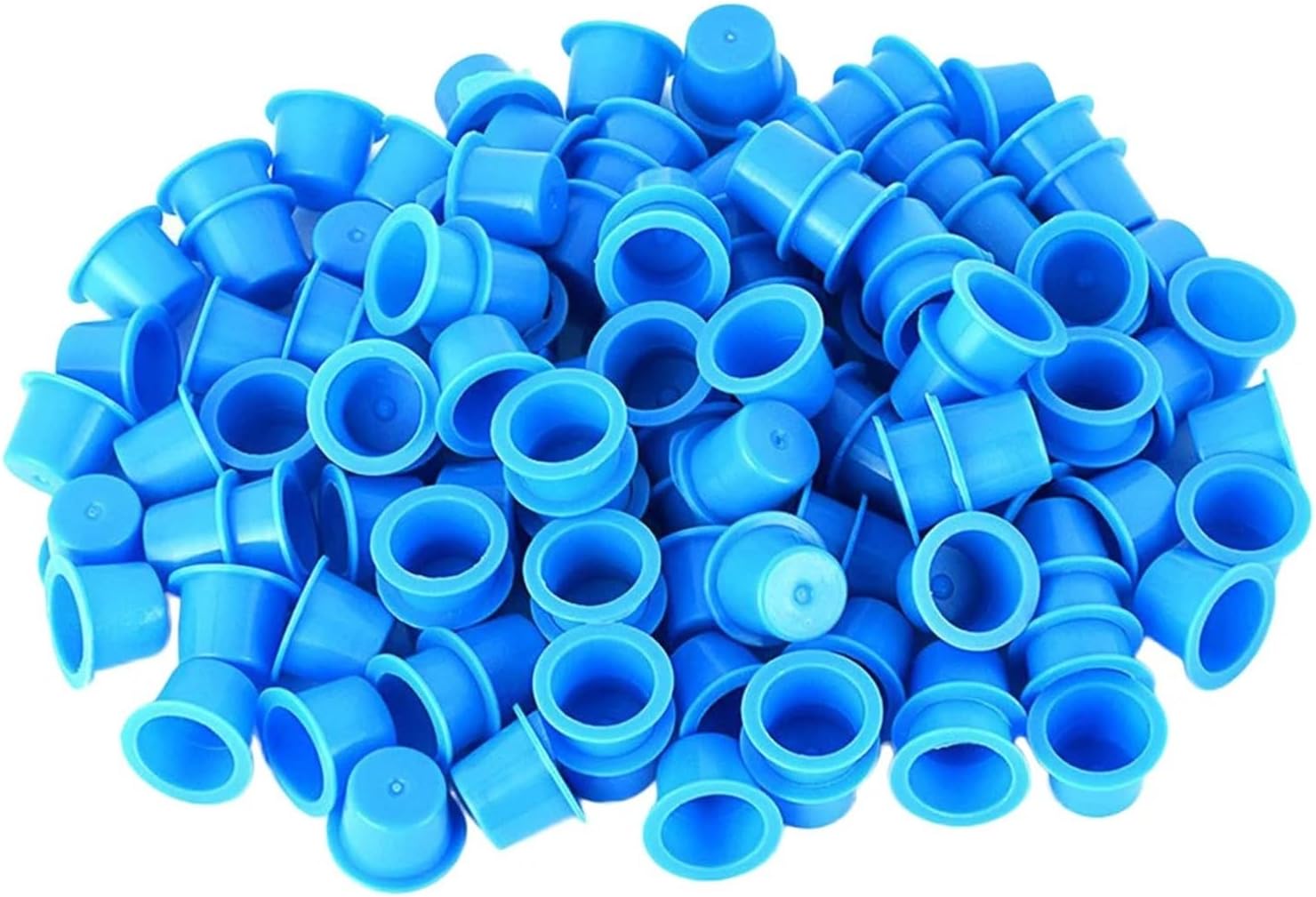 Tattoo Ink Caps 500pcs Ink Cups Clear Disposable Plastic Caps Ideal for Tattoo Pigment Container for Artists Beginner Studios