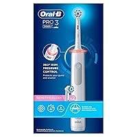 Oral-B Spazzolino Elettrico Ricaricabile Pro Series 3 Bianco, 2 Testine di Ricambio. 1 Spazzolino