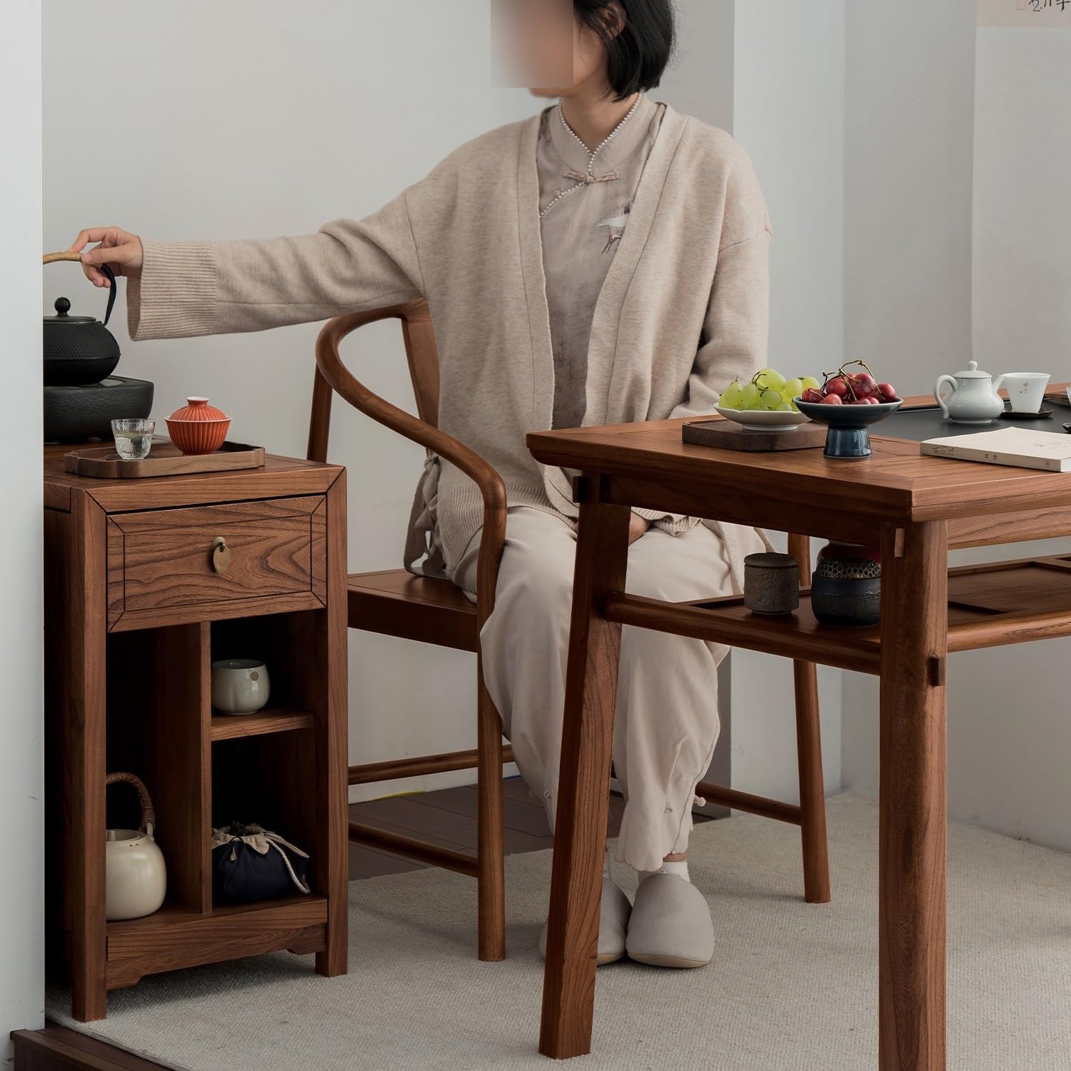 eexbz Sofa Chinese Style Wooden Sofa Side Table Tea Cabinet Side Cabinet Side Cabinet Home Small Tea Table Sofas for Living Room