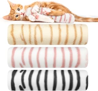 OSDUE 3Pcs Katzenminze Katzenspielzeug, Katzen Spielzeug Set, Katzenkissen mit Katzenminze Katzen Baldrian Kissen Plüsch Schmusekissen, Weiches Flauschiges Haustier beruhigendes Spielzeug