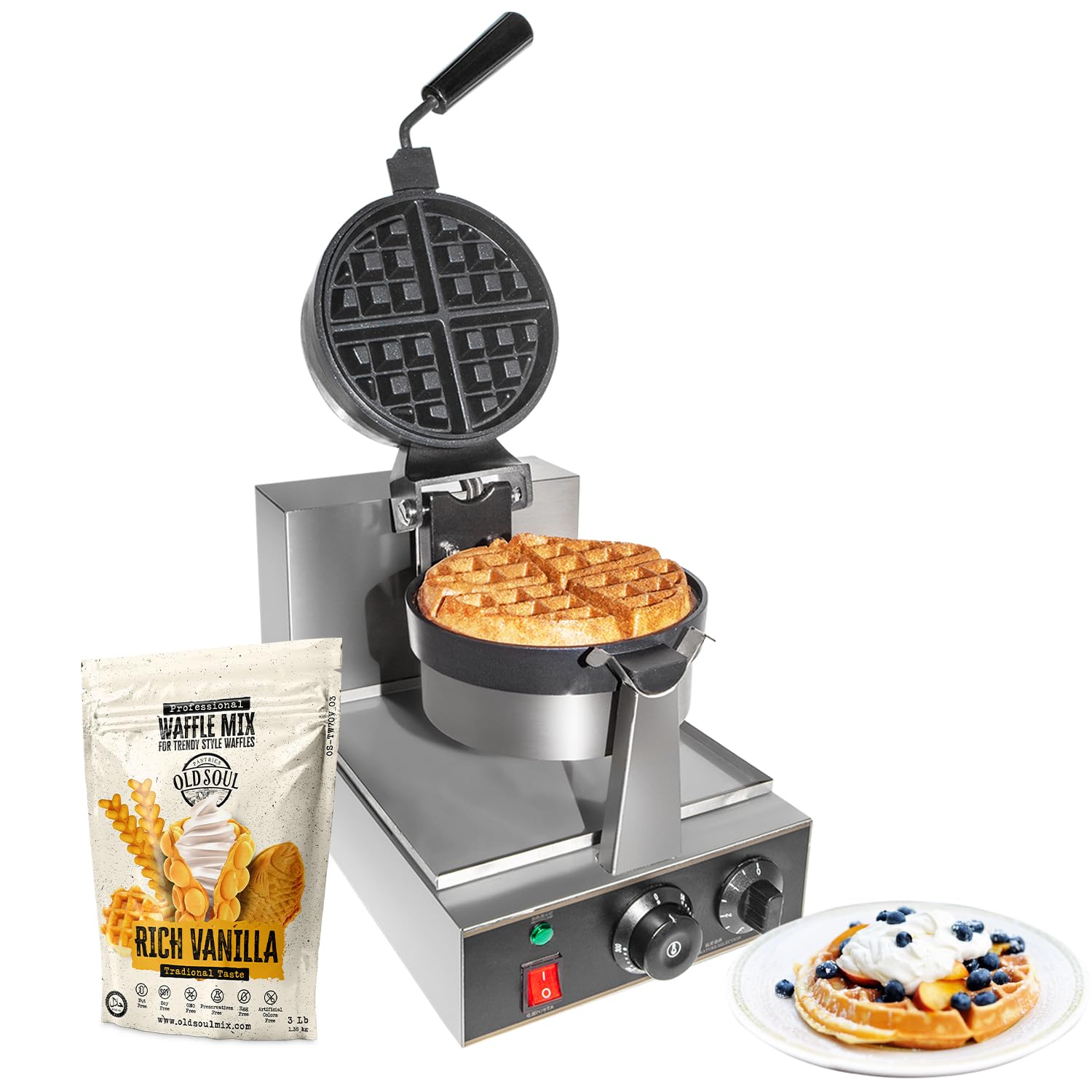 GorillaRock Commercial Belgian Waffle Maker