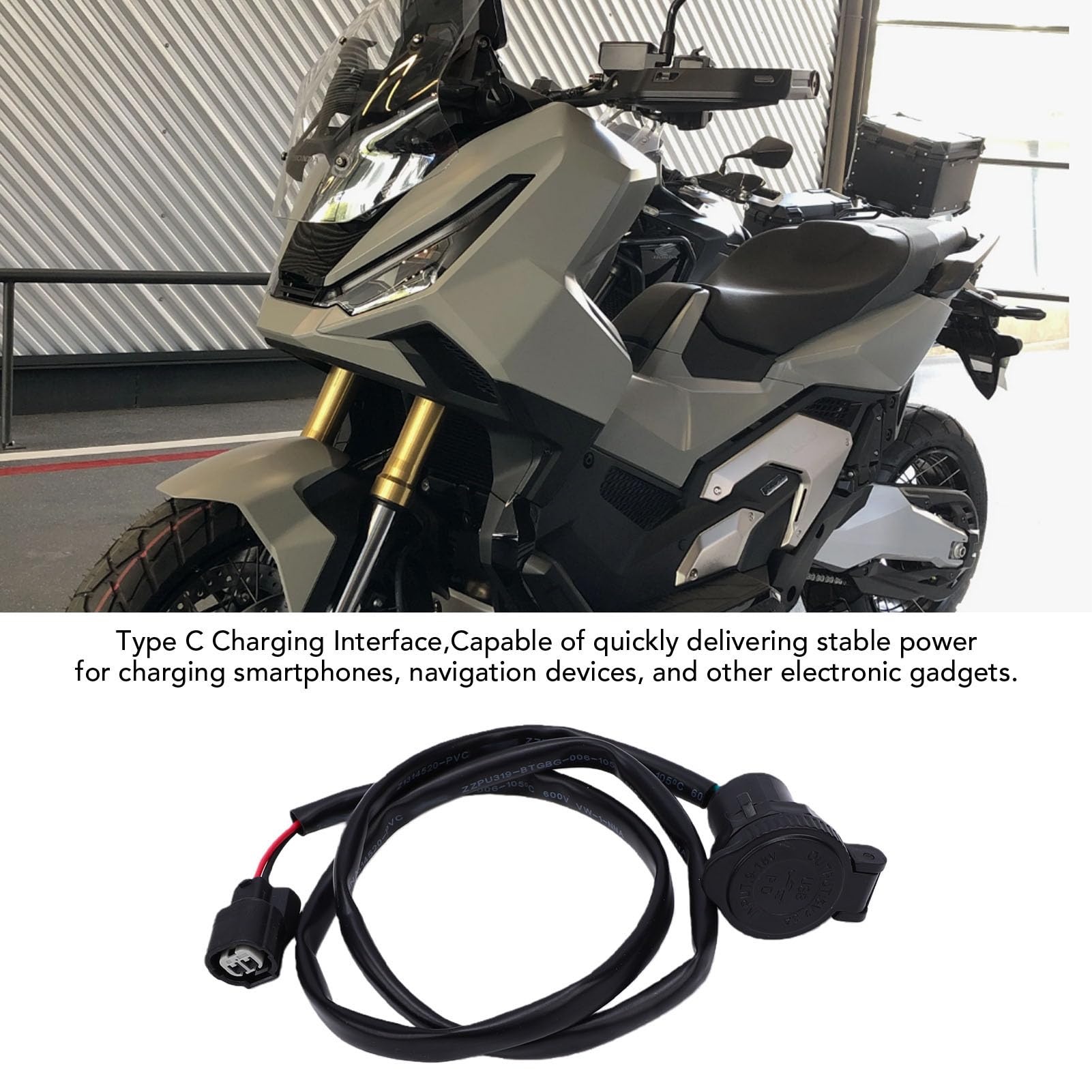 Akozon Kit di Ricarica Porta USB Tipo C per Moto Impermeabile per X-ADV 750 2025