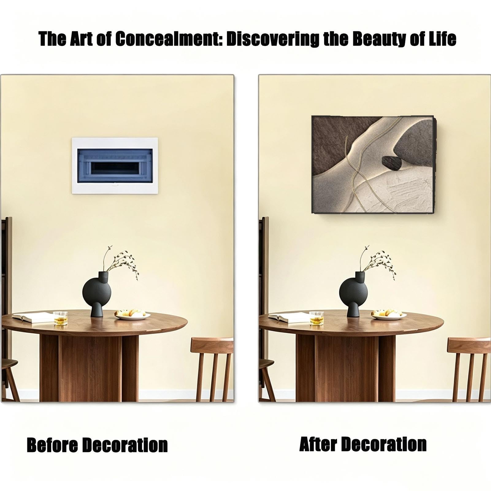 Medidor Eléctrico Caja Pintura Decorativa Cubierta Moderna Sala Estar
