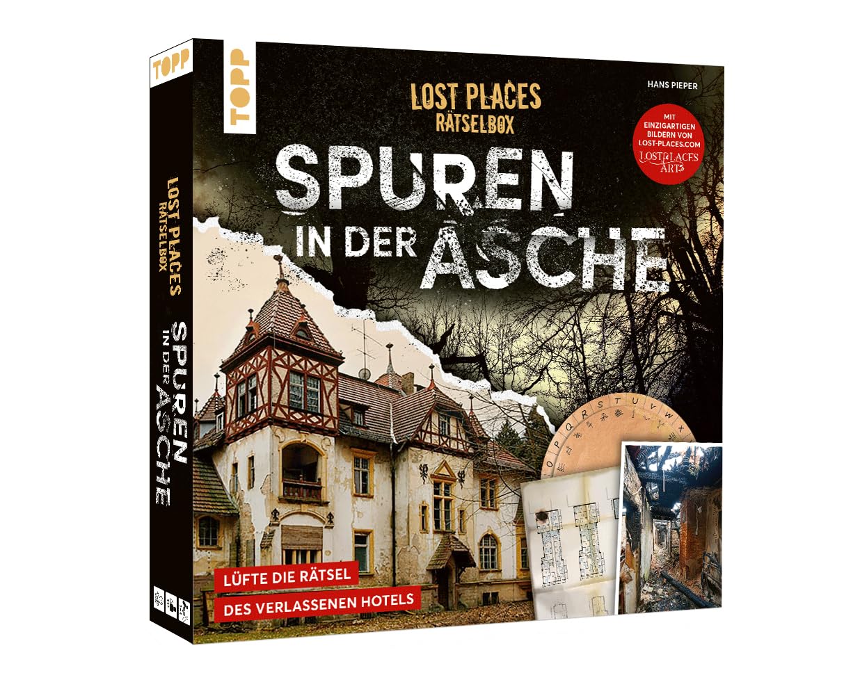 TOPP Lost Places Rätselbox – Spuren in der Asche: Krimi-Rätsel für Zuhause