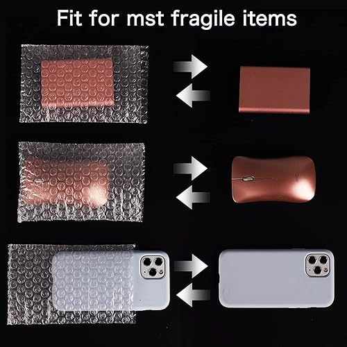 Miniatura 5 de Bolsas de cojín de burbujas, bolsa de burbujas de 4 x 6 pulgadas, bolsas de amortiguación de doble pared, bolsas de espuma gruesa a prueba de golpes