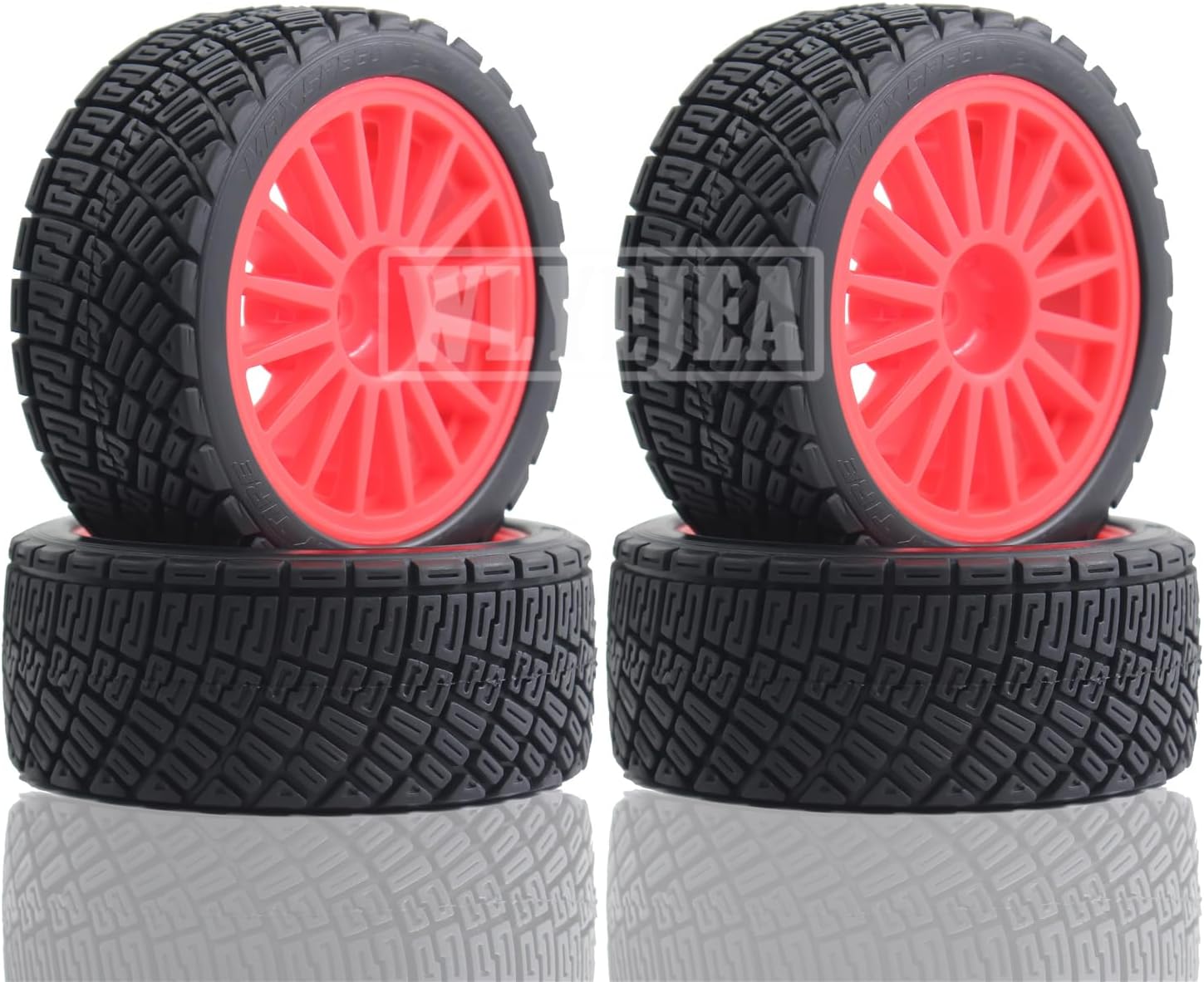 67mm RC On-Road Tires 4PCS 12mm Hex RC Wheel and Tires w/Foam Inserts Plastic Hub Suitable for 1/10 On-Road Car Tamiya TT02 Traxxas HSP HPI Kyosho