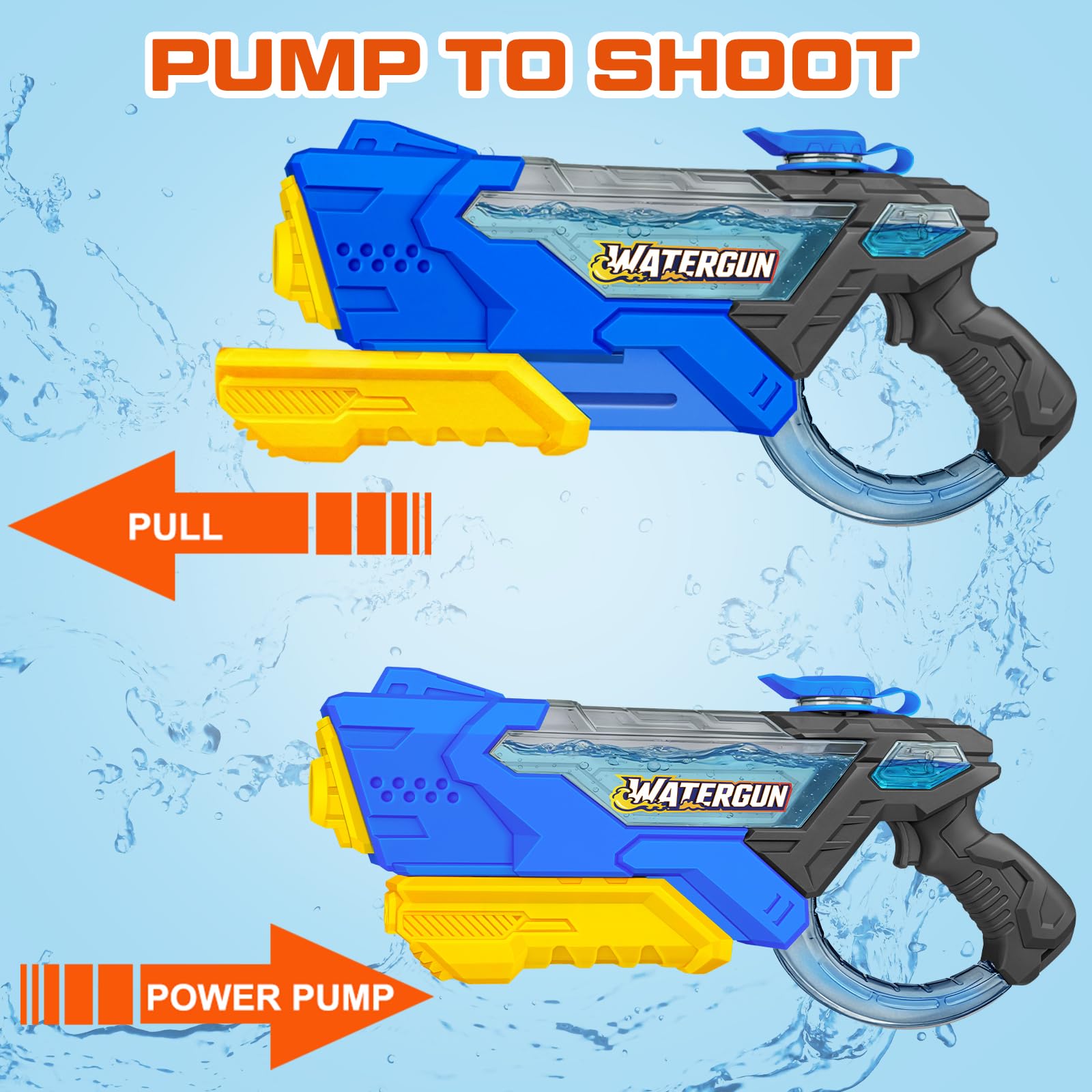 Pistola ad acqua per bambini adulti, 9686, confezione da 3