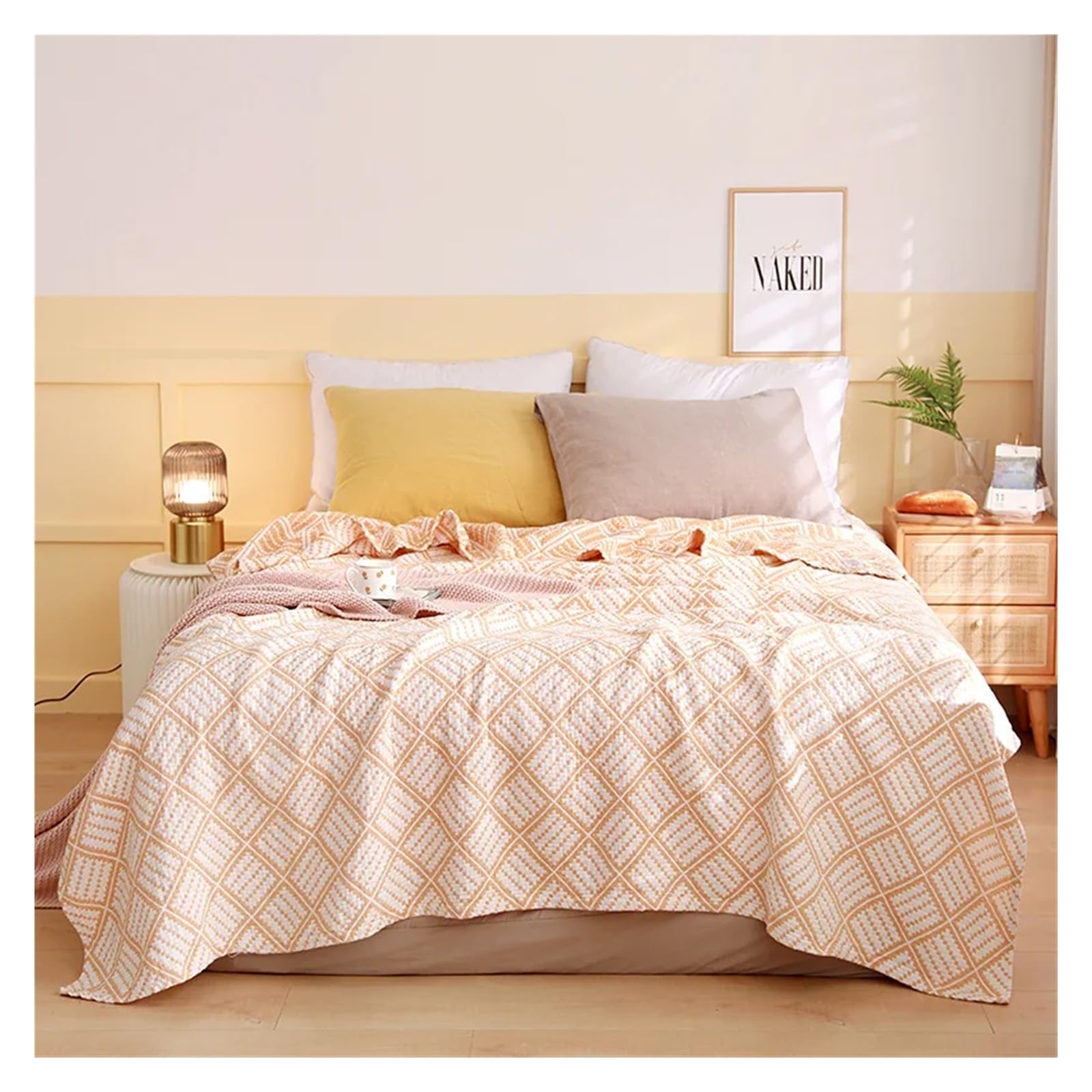 BAYNOPURIN Sofa Blanket Cotton Gauze Thin Summer Cooling Towel Blanket Bedspread on Bed Picnic Sofa Bedding Coverlet Sleeping Nap Quilt