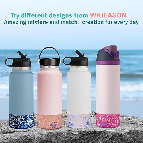 Miniatura 5 de Funda protectora de silicona de 32 onzas, 40 onzas, botella de agua de boca ancha para Hydro Flask, Simple Modern, Takeya, MIRA, Iron Flask y Owala,