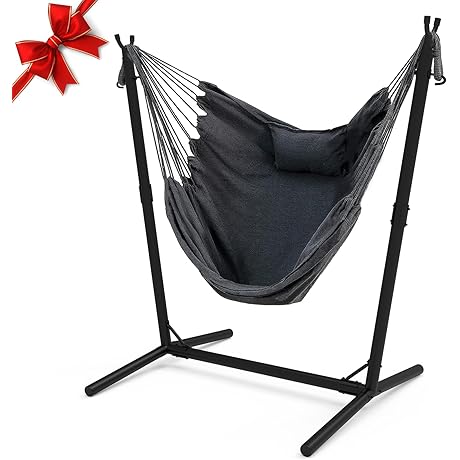 Sturdy Hammock Chair with Stand for Indoor & Outdoor