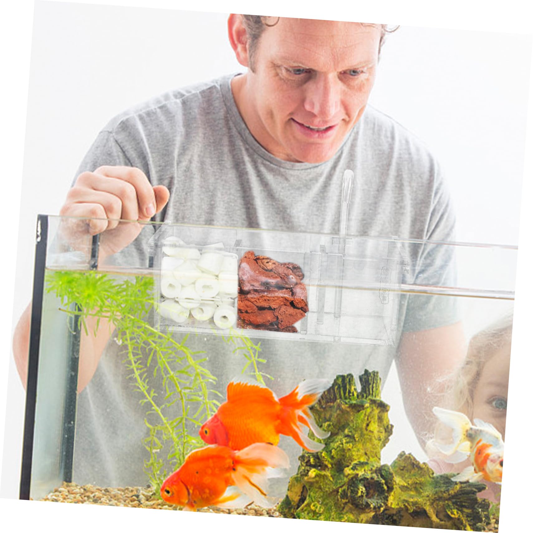 Hohopeti Aquarium Externe Hängende Filterlösung Wasserreinigung Geräuschlos Und Effizient Für Aquarien Gesundem Wasser Und Optimalem Sauerstoffgehalt