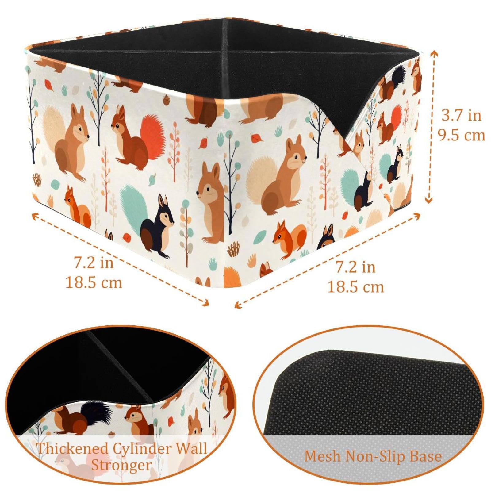Pot à crayons en cuir pour bureau, écureuil coloré, grande capacité, étui à pinceaux de maquillage avec 4 emplacements, organiseur de bureau
