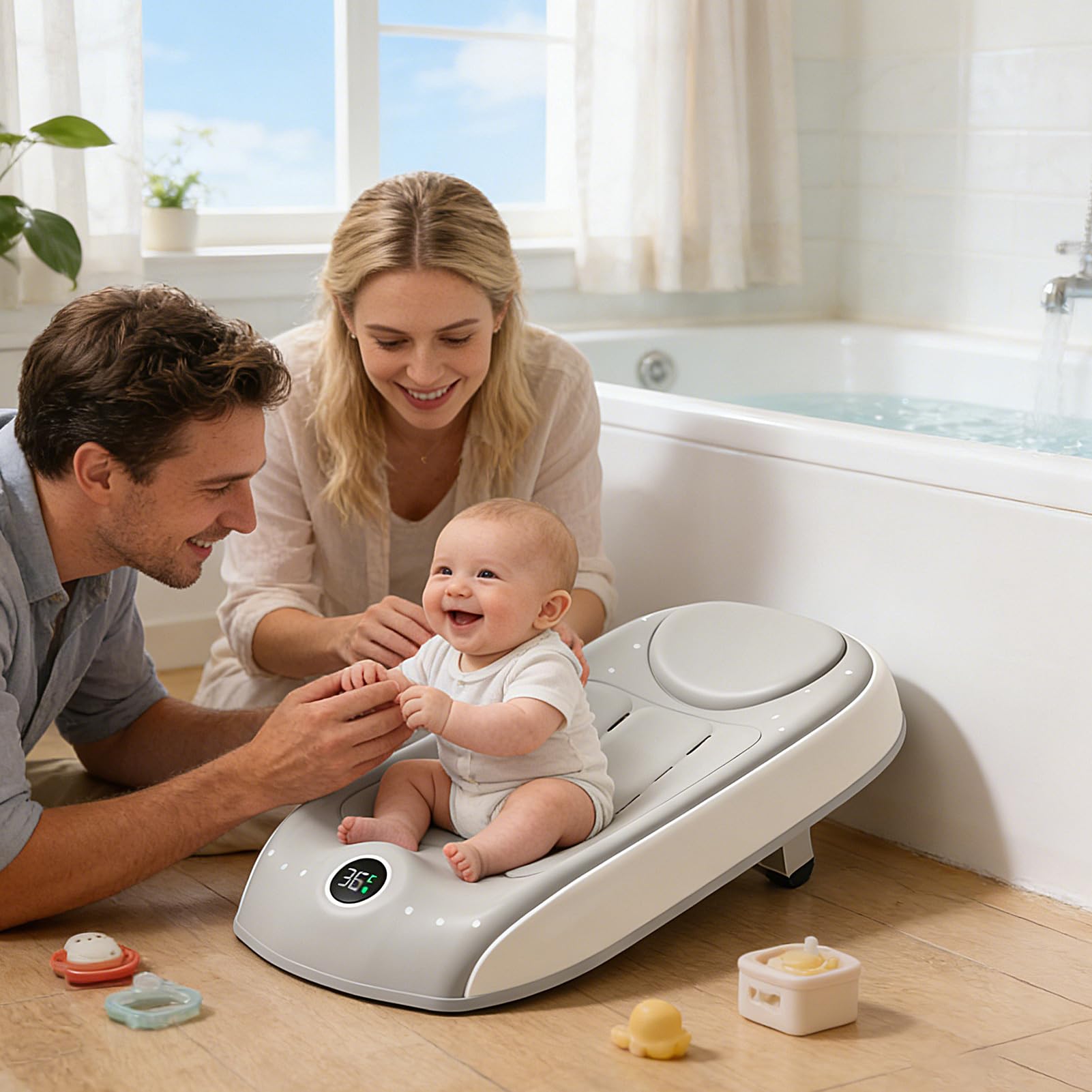 Supporto da bagno per l'infanzia Supporto da bagno con rilevamento | Seggiolino da vasca per bambini con regolazione di altezza a tre livelli Doccia per bambini in casa, viaggio, hotel