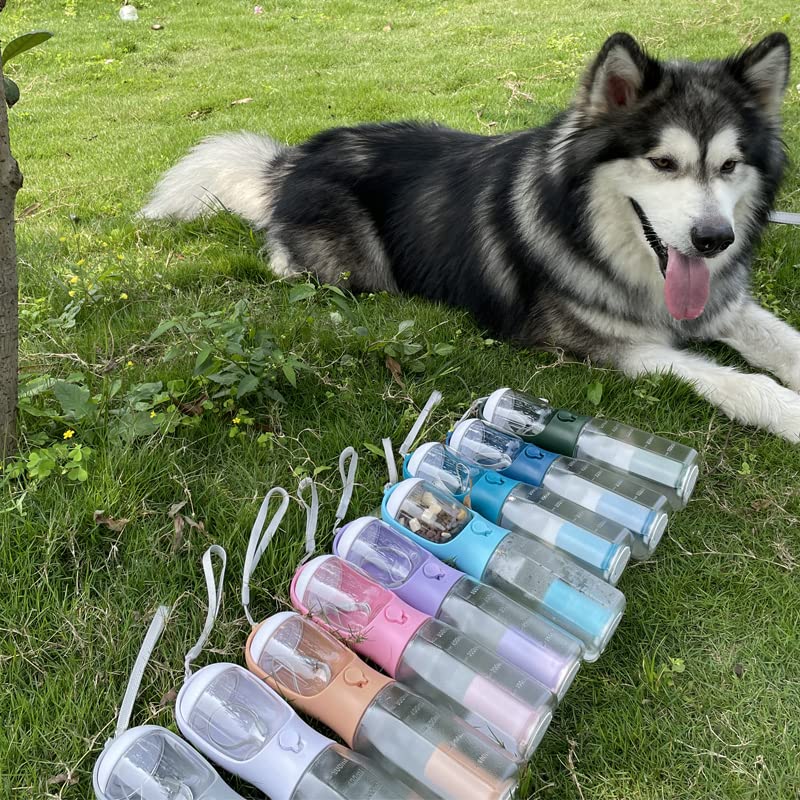 iWanGa 3 in1 Dog Outdoor Water Bottle,Portable Pet Water Bottle with Food Container, Leak Proof Dog Travel Water Bottle,Dog Poop Bags,Dog Water Dispenser for Outdoor Walking,Hiking,Travel. - Image 4