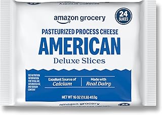 Amazon Grocery, Pasteurized Process American Cheese, 16 Oz, 24 Ct (Previously Happy Belly, Packaging May Vary)
