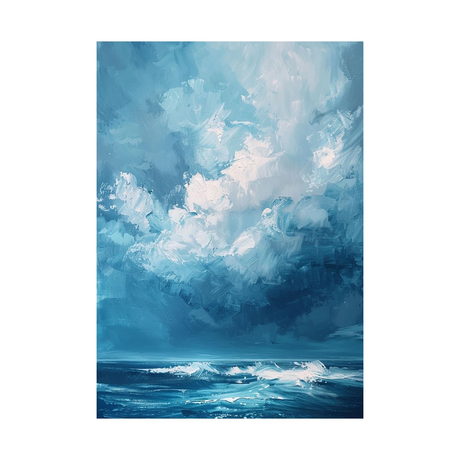 Tableau decoration murale salon cuisine chambre | Affiche nuages 60x80cm - 8