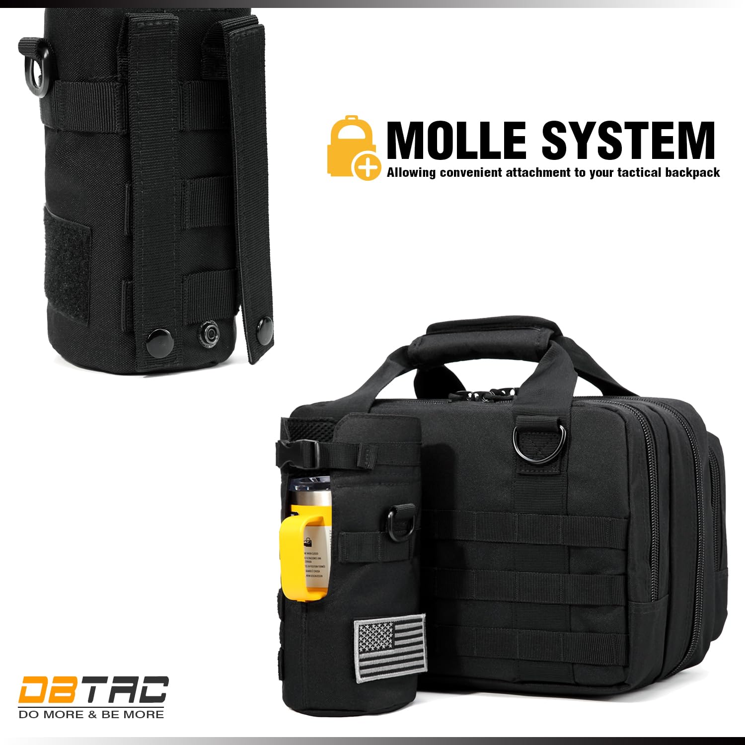 DBTAC Tactical Bottle Pouch – U-förmige Öffnung Für 24 Oz Trinkflasche | Mit Schultergurt & MOLLE-Befestigung Für Outdoor
