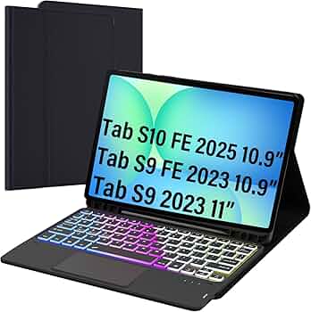 Androidタブレットアクセサリー Galaxy Tab S10 FE+ Book Cover Keyboard Amazon.com: SAMSUNG Galaxy Tab S10+ Book Cover Keyboard AI